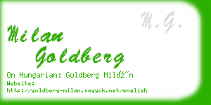 milan goldberg business card